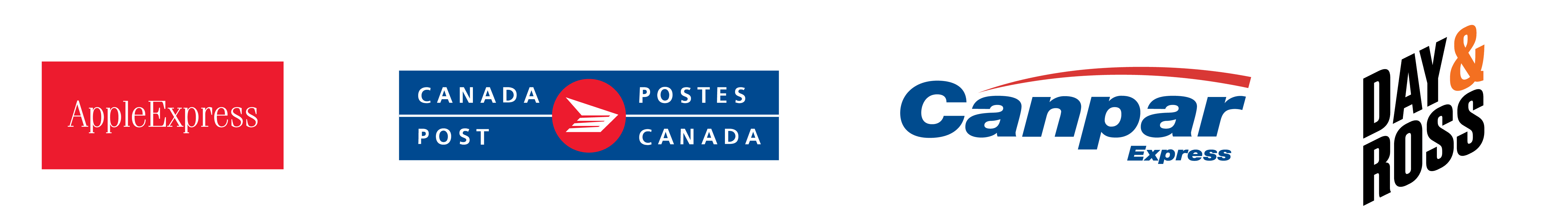 AppleExpress, Canada Post, Canpar, Day & Ross
