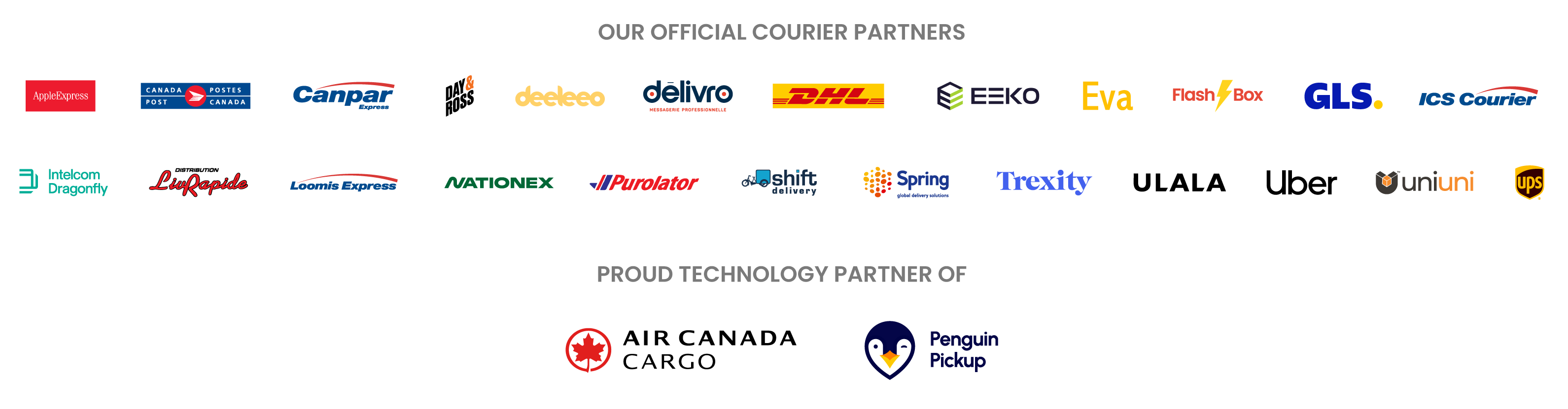 Couriers and partners