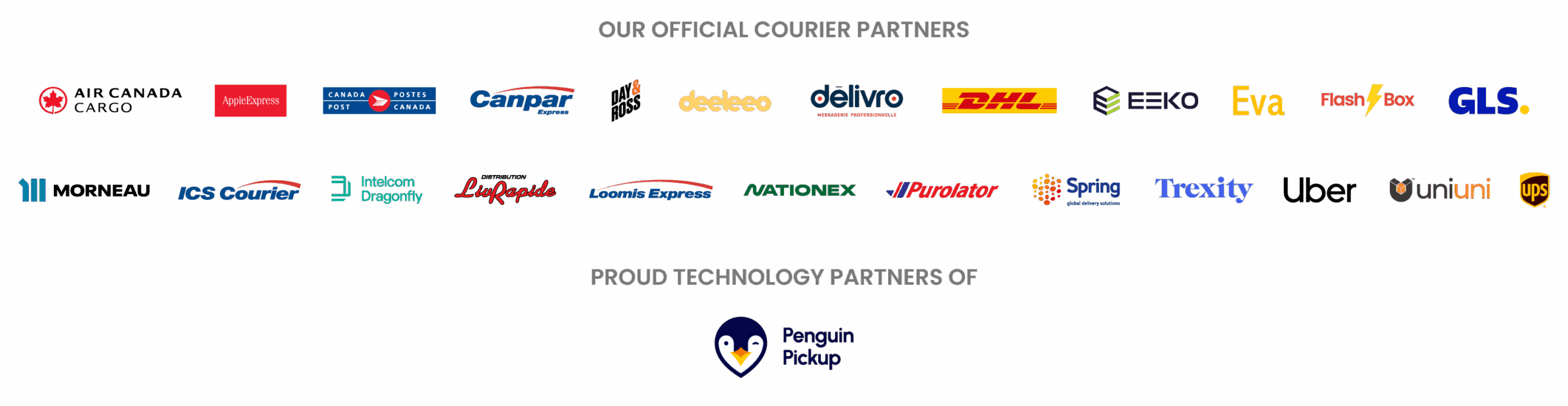 Couriers and partners