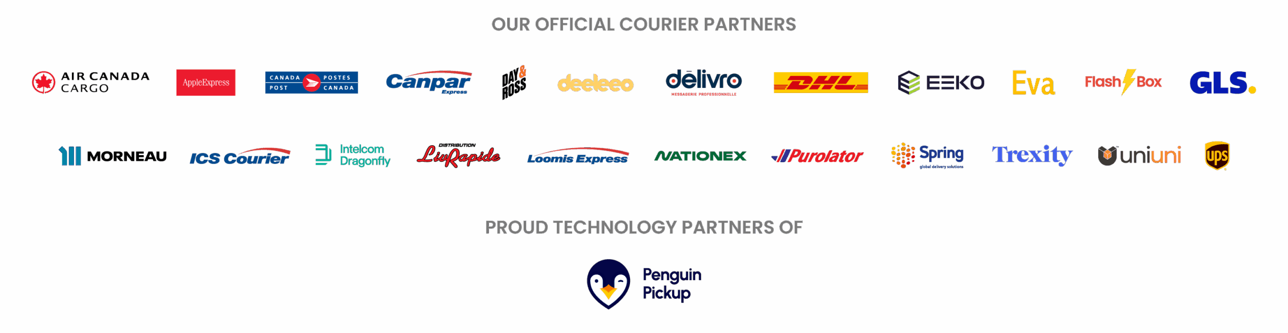 Couriers and partners