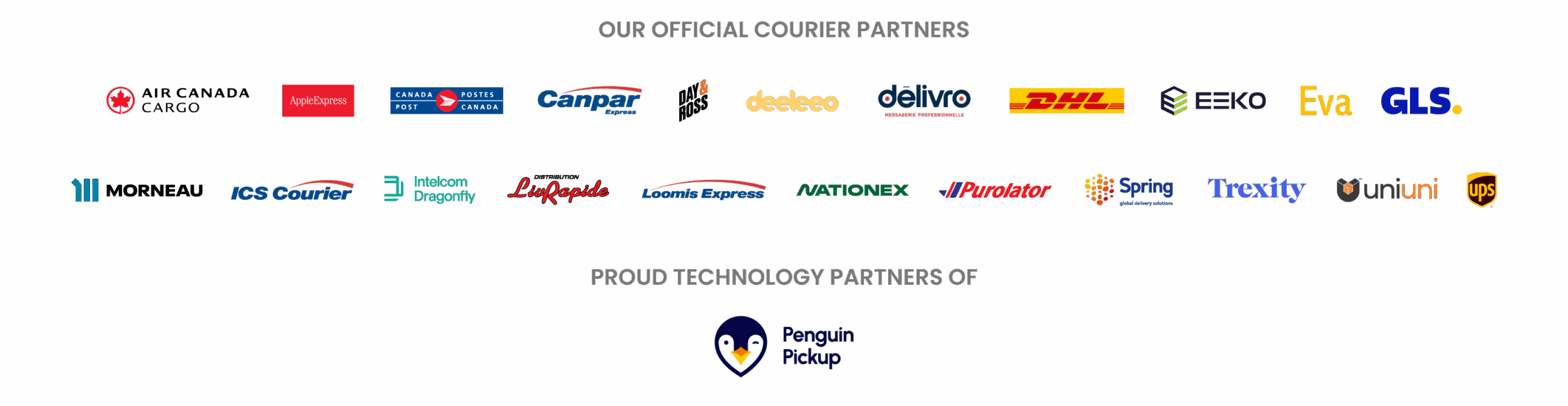 Couriers and partners